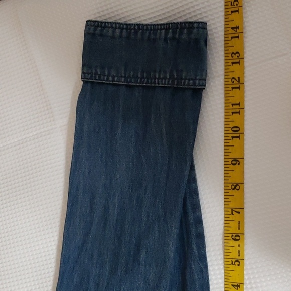 Keren Hart. NWT. Denim Jacket; Mandrin Collar; Ruffled Hemline. Size 1X - Picture 11 of 15